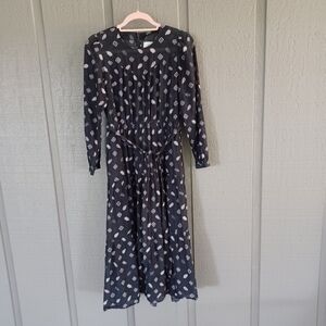 Xirena Misty Dress Size XS Women Boho Tiered Cotton Silk Pockets Tie Waist